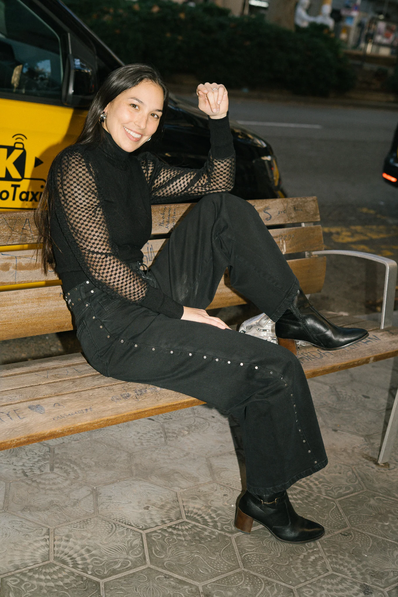 BAGGY TACHAS PLATEADAS - BLACK - Image 5