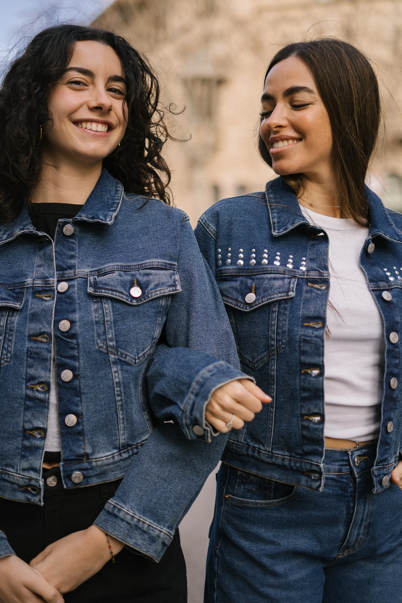 DENIM JACKET TACHAS PLATEADAS - DARK BLUE - Image 8