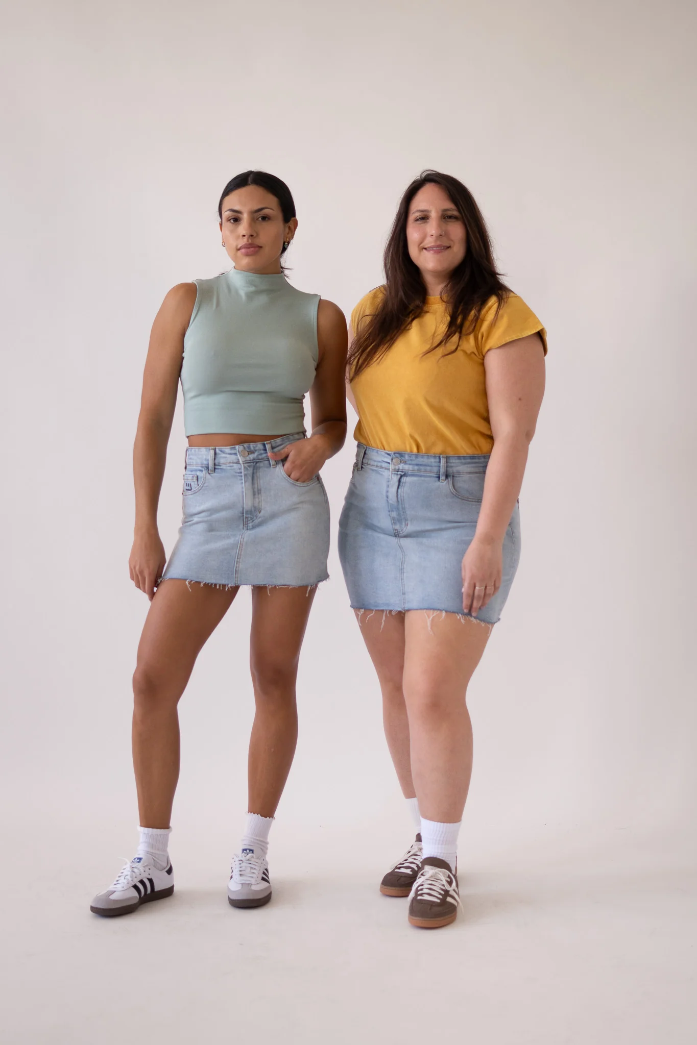 MINI SKIRT - WHITE BLUE - Image 3