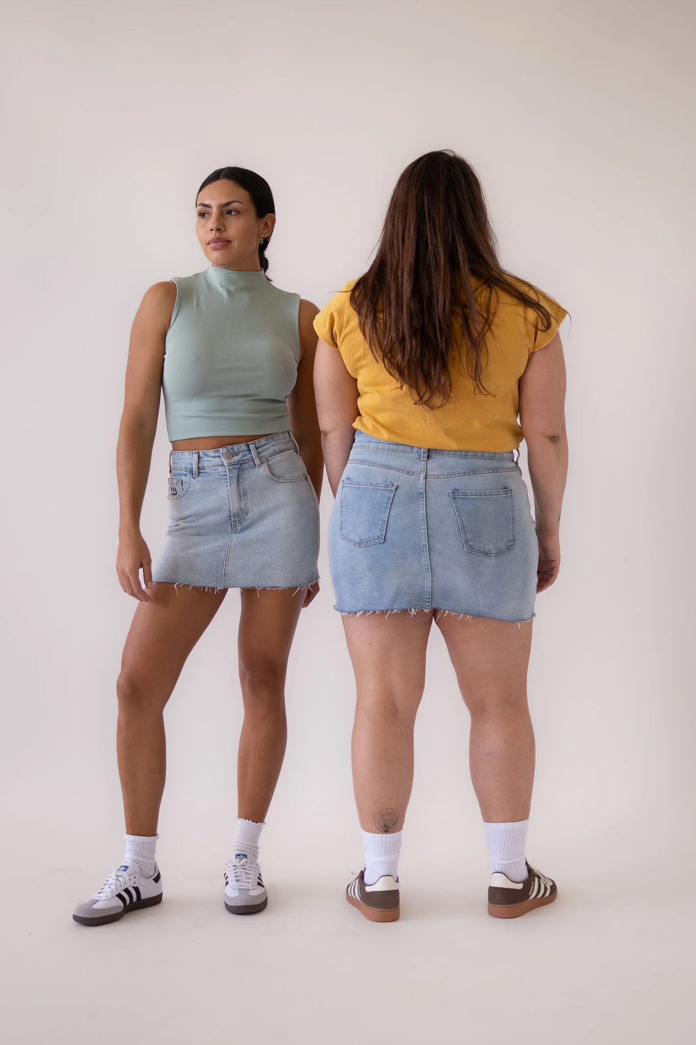 MINI SKIRT - WHITE BLUE - Image 6