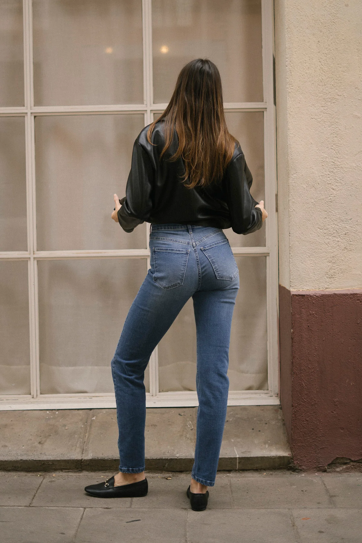 MOM HIGH RISE FULL LENGTH - BLUE - Image 7