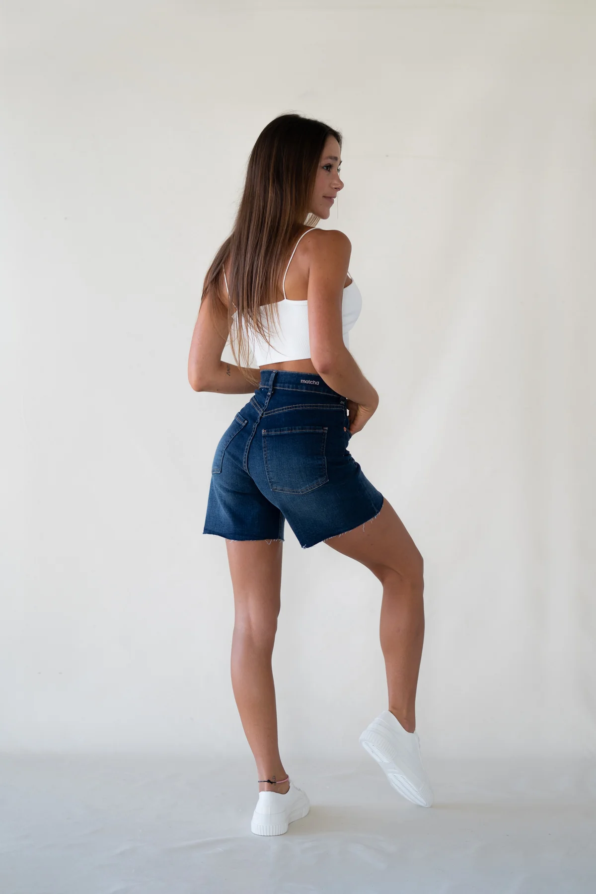 SHORTS HIGH RISE - DARK BLUE - Image 6