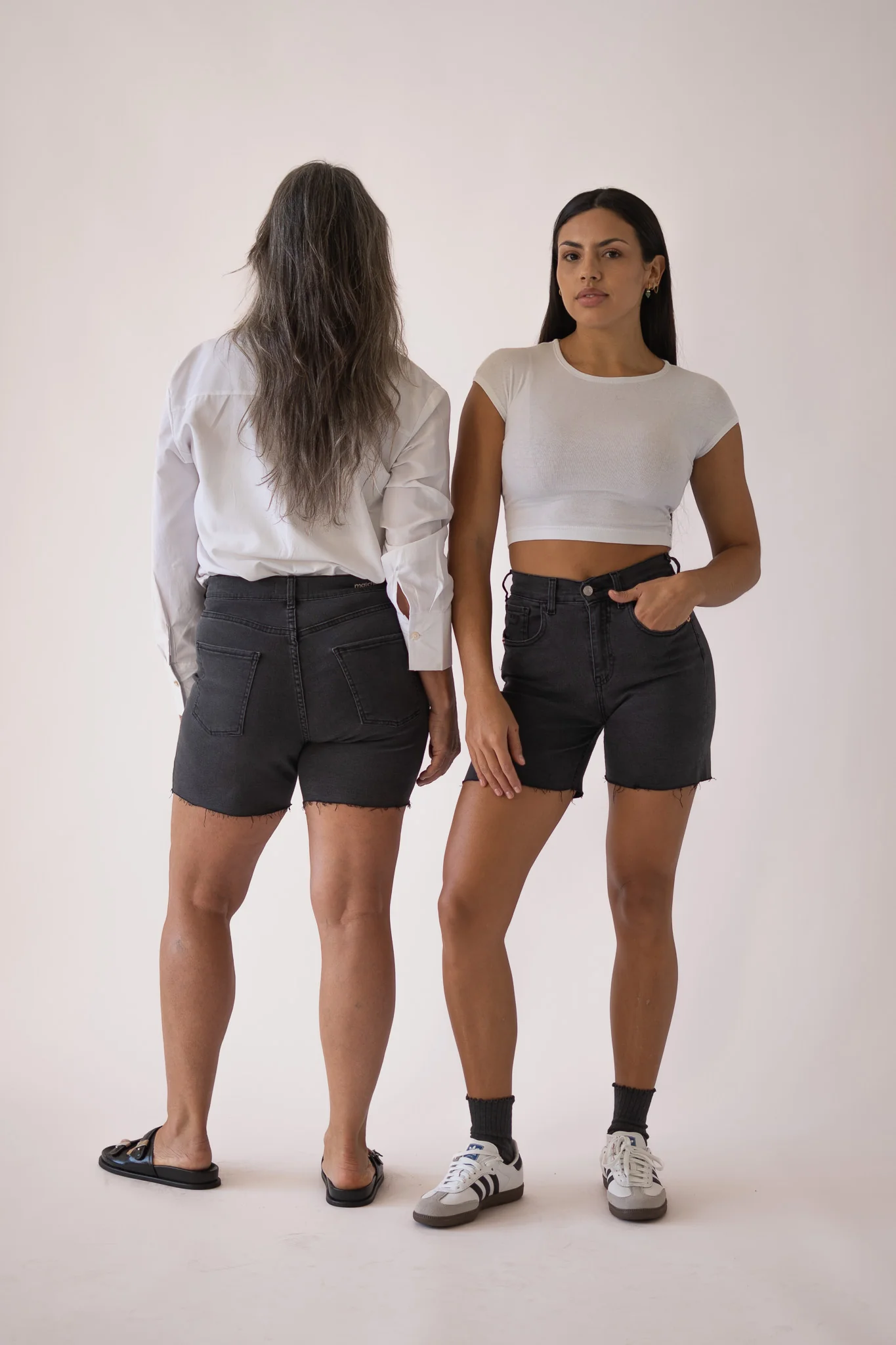 SHORTS HIGH RISE - GREY - Image 8