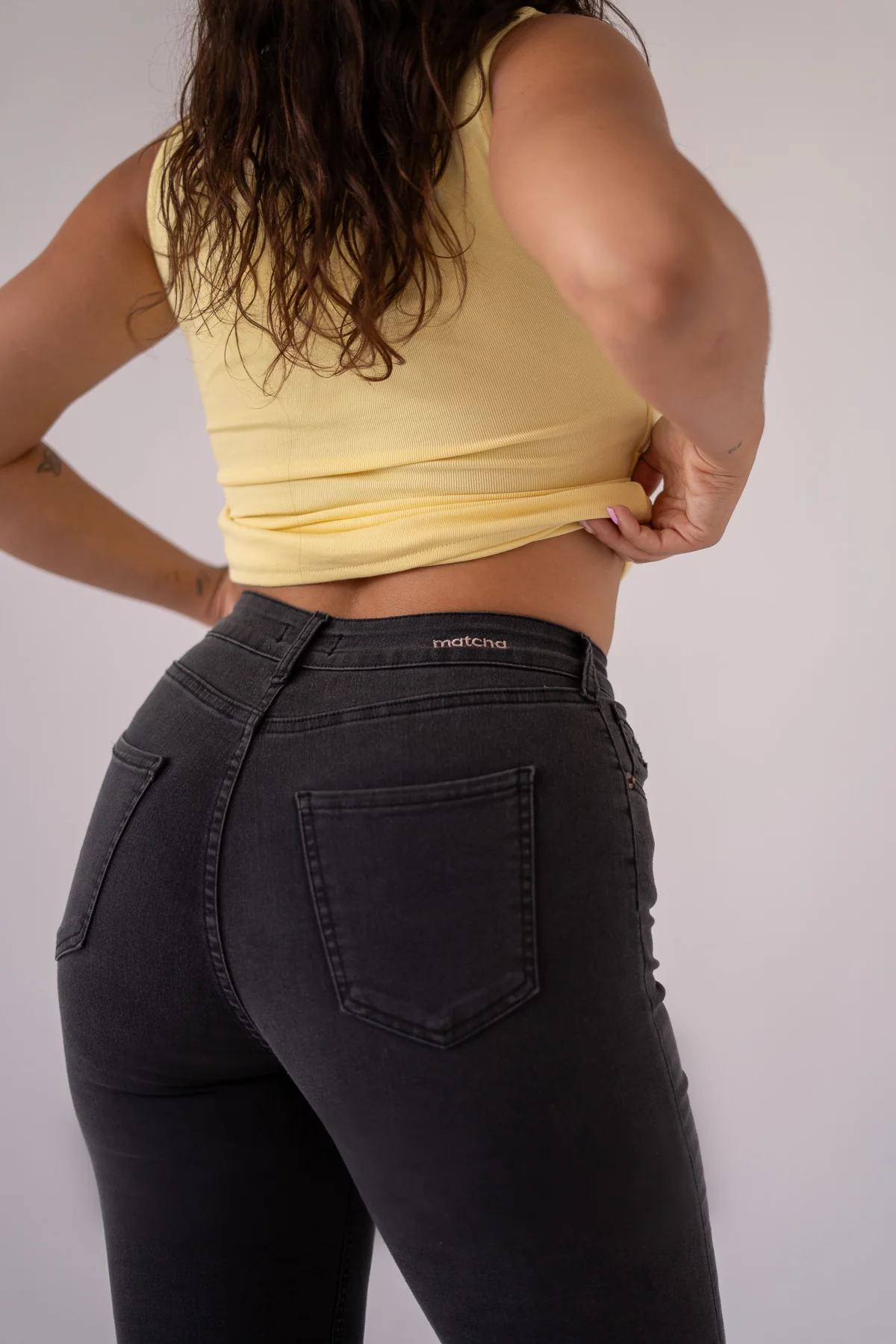 SKINNY HIGH RISE - GREY - Image 5