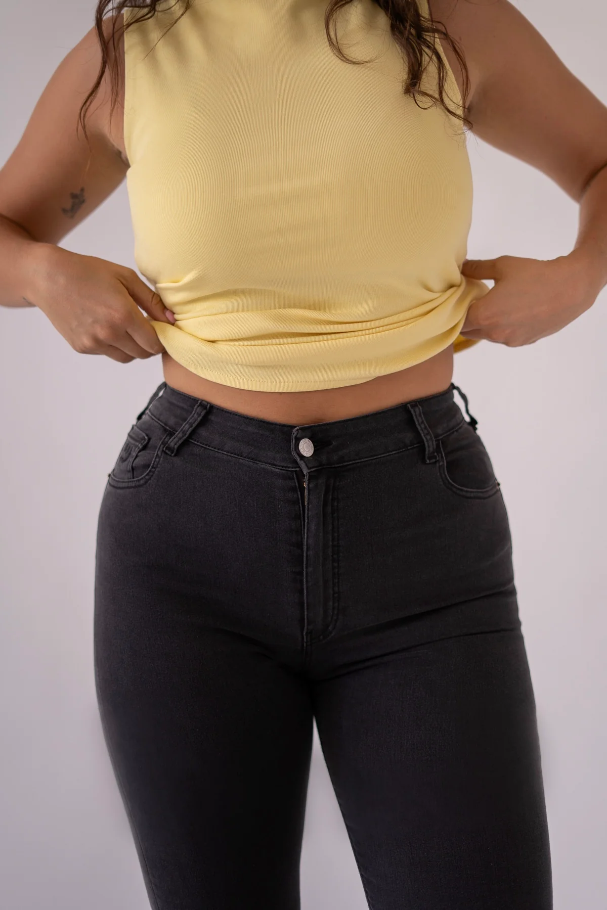 SKINNY HIGH RISE - GREY - Image 6