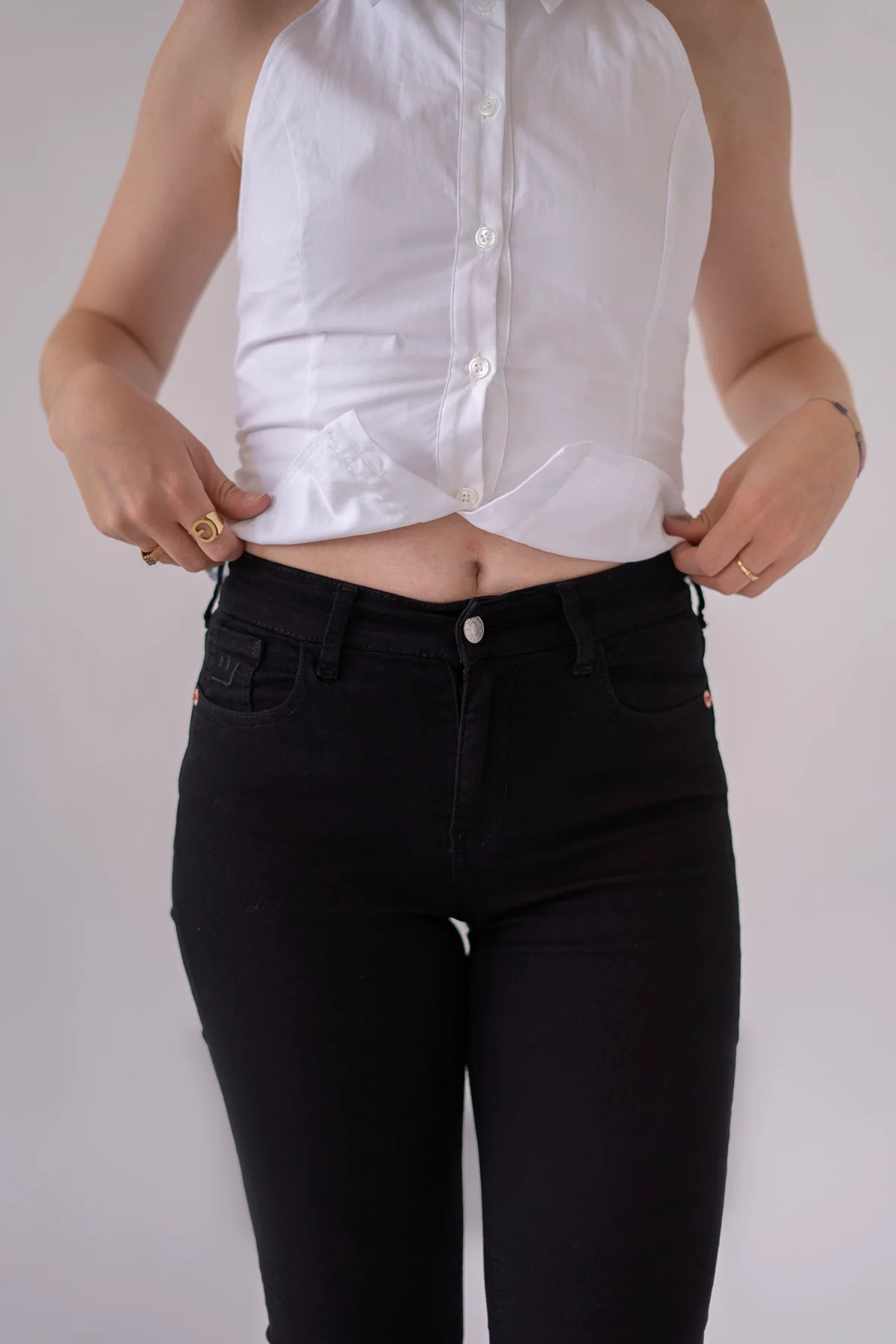 SKINNY MID RISE - BLACK - Image 6