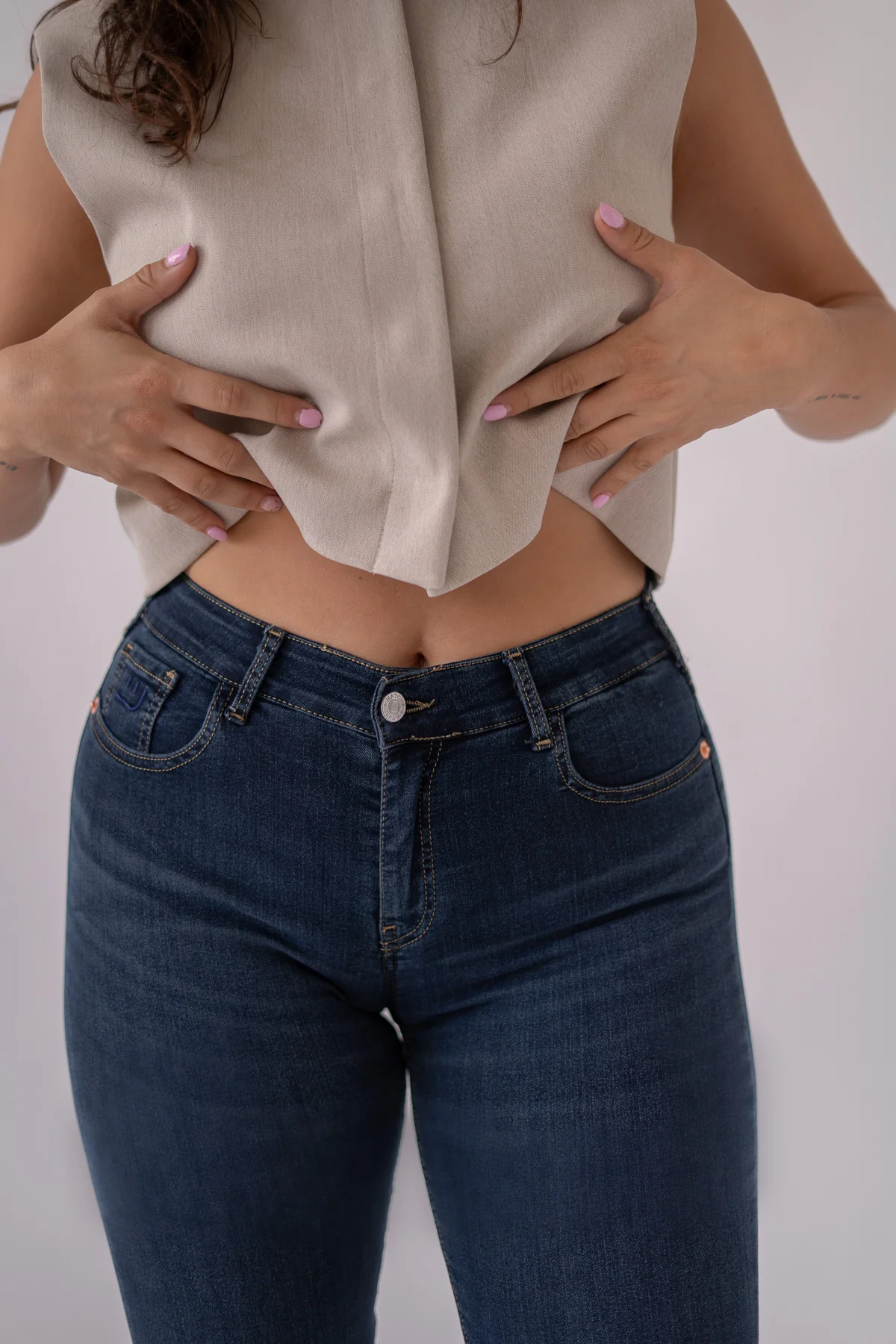 SKINNY MID RISE - DARK BLUE - Image 5