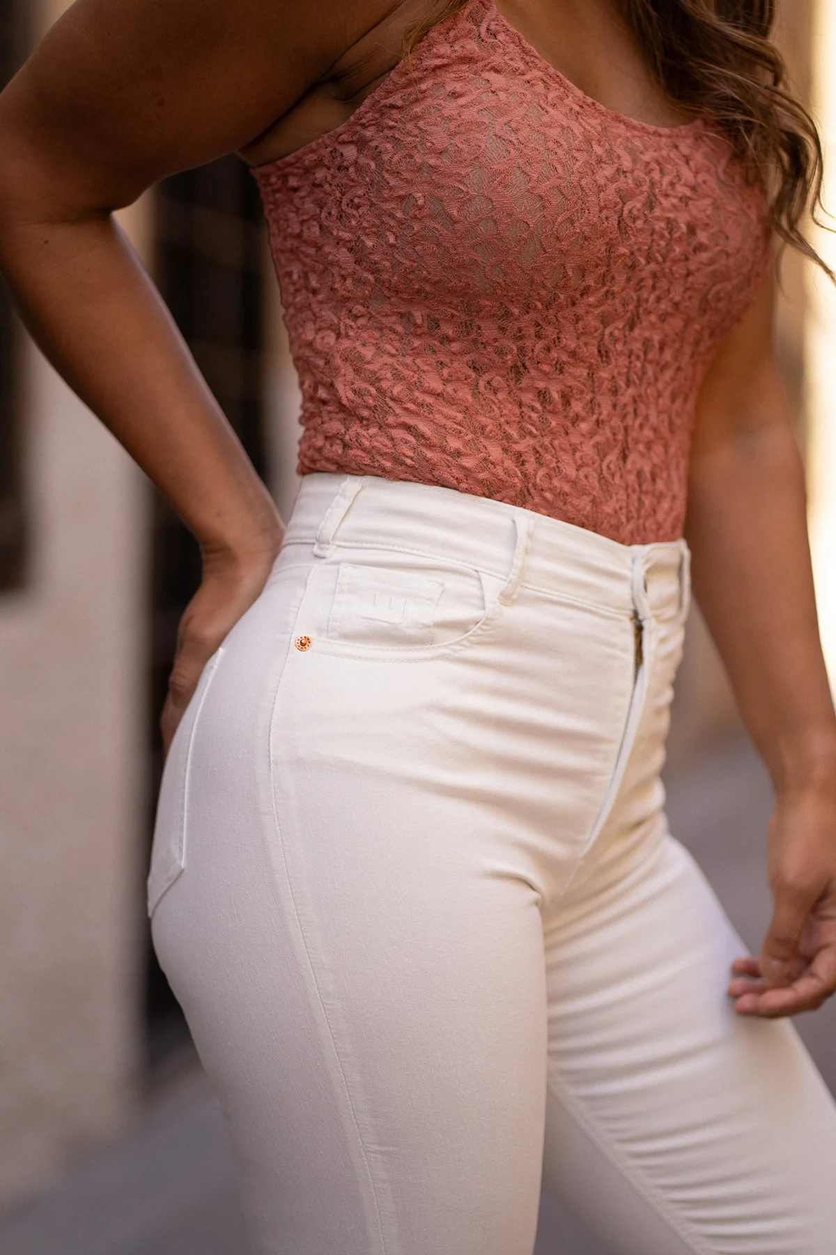 SKINNY HIGH RISE - WHITE - Image 3