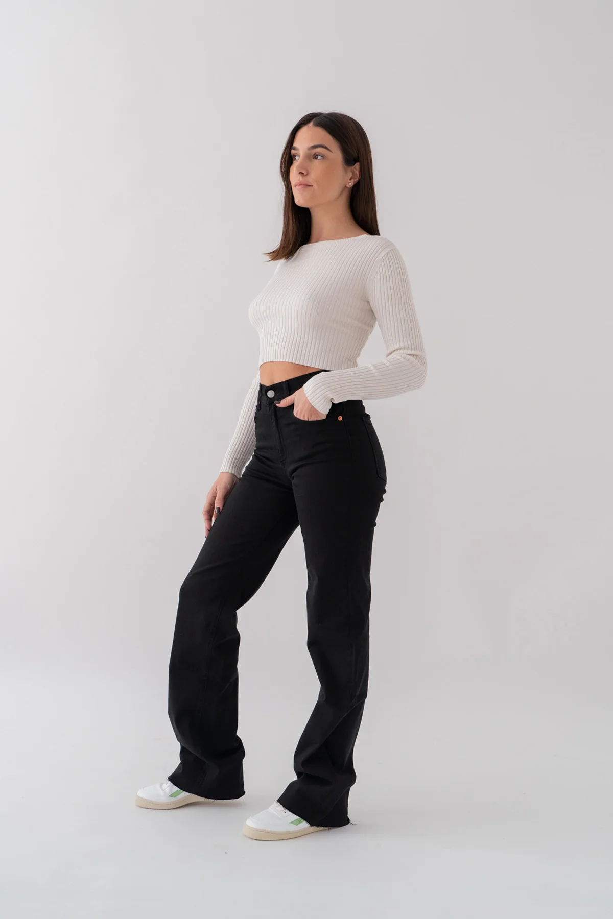 WIDELEG HIGH RISE - BLACK - Image 6